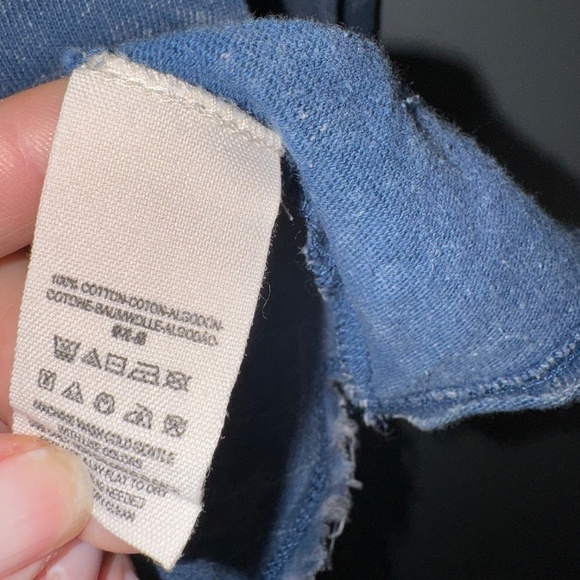 We The Free Free People Faux Denim 3/4 Sleeve Blouse Top Size Small - Picture 4 of 7